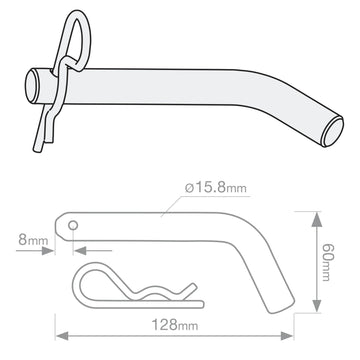 TAG Hitch Pin & R-Clip - Brixton 4x4 - Buy Online Now!